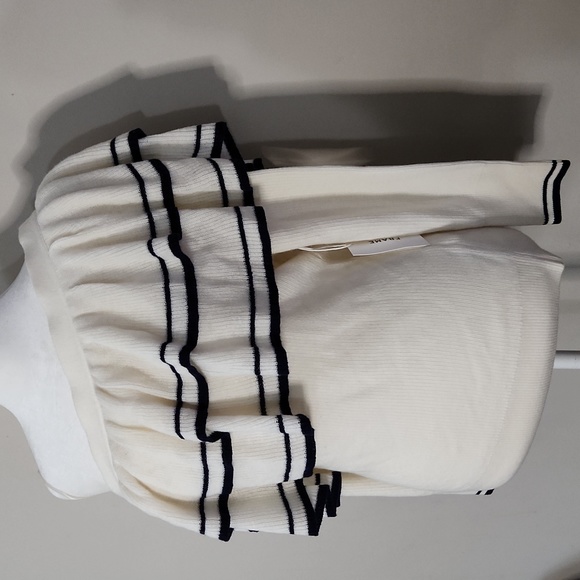 Nwt Frame Denim Ruffle One Shoulder Wool Blend Asymmetrical Sweater - Picture 7 of 16